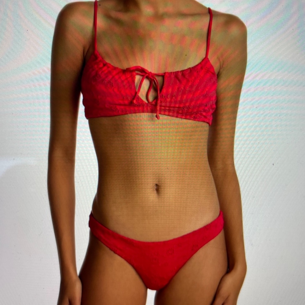 Bond-eye SLEEKER BIKINI BRIEF & EYELET BIKINI TOP XS NWOT